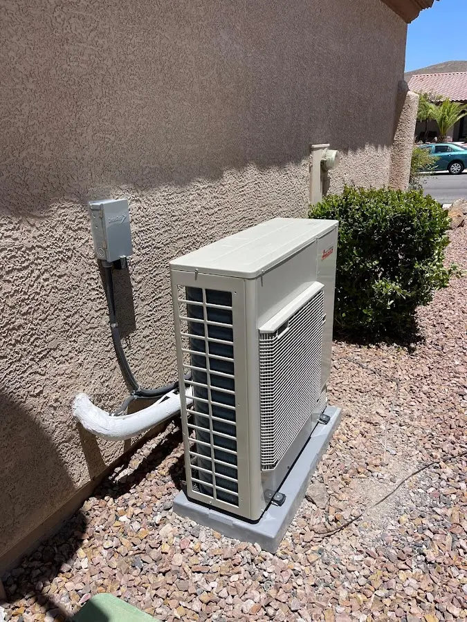 Residential air conditioning condenser unit in La Habra Heights